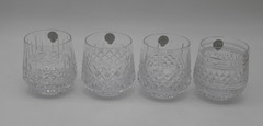 4 Castle Waterford Set Roly Poly Glasses Kylemore Kilcash Castletown Powerscourt