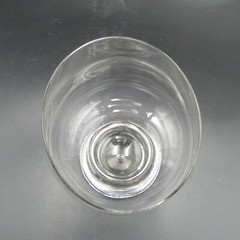 Kosta Boda Pippi Angled Controlled Bubble Base Snifter Glass Sweden MCM Vintage