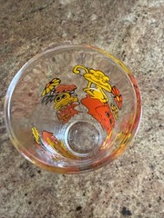 Vintage Hazel Atlas Sour Cream Glass Zoo Safari Jungle Animals Yellow & Orange