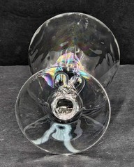 Fostoria Shell Pearl Iced Tea Glasses Set of Twelve Iridescent Loop Optic Design