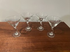 4 Z Stem Martini Glasses ￼