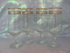 22k Gold Embossed Water Goblets – SET OF 4