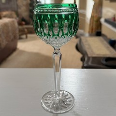 Waterford Crystal CLARENDON Cased Emerald Green HOCK 7 7/8″ Mint Condition