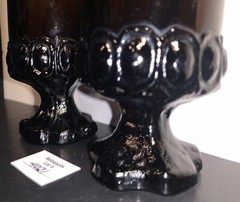 2 Tiffin Franciscan Madeira Brown Glass Goblets Vintage 1970’s