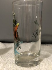 Hazel Atlas Gay Nineties Drinking Glass Vintage Gay Buggy Horse Car Printed Cup
