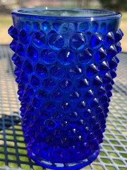 Vintage Fenton Hobnail Cobalt Blue Tumbler 4″