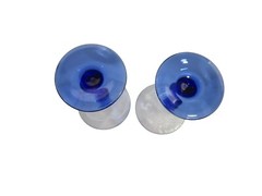 Vintage Libbey Cobalt Blue Z Stem Mini Martini Cocktail Glasses GUC A Pair
