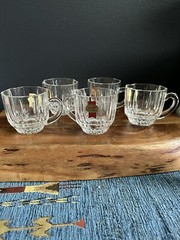 Anna Hutte Bleikristall Lead Crystal Tea Coffee Cups Set of 5 made in W Germany