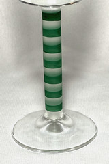 MIKASA ~ Beautiful 7.3″ WATER GOBLET (Overture Green/Frost Stripe Stem, 6 Oz.)