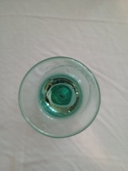 Set Of 3 Vintage Libbey Glass Sirrus Green (Spanish Green) Ribbed Water Goblets