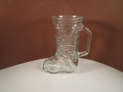 Vintage Libbey Clear Glass Cowboy Boot Mug