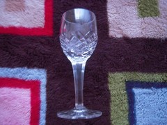  NOS VINTAGE CLEAR CUT CRYSTAL CORDIAL GLASS 1-1/2″ DIAMETER X 4-1/8″ HEIGHT 