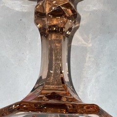 Fostoria Wine Goblet-Peach PinkVTG 1983-1986-chipped Slightly- For Showcase Only