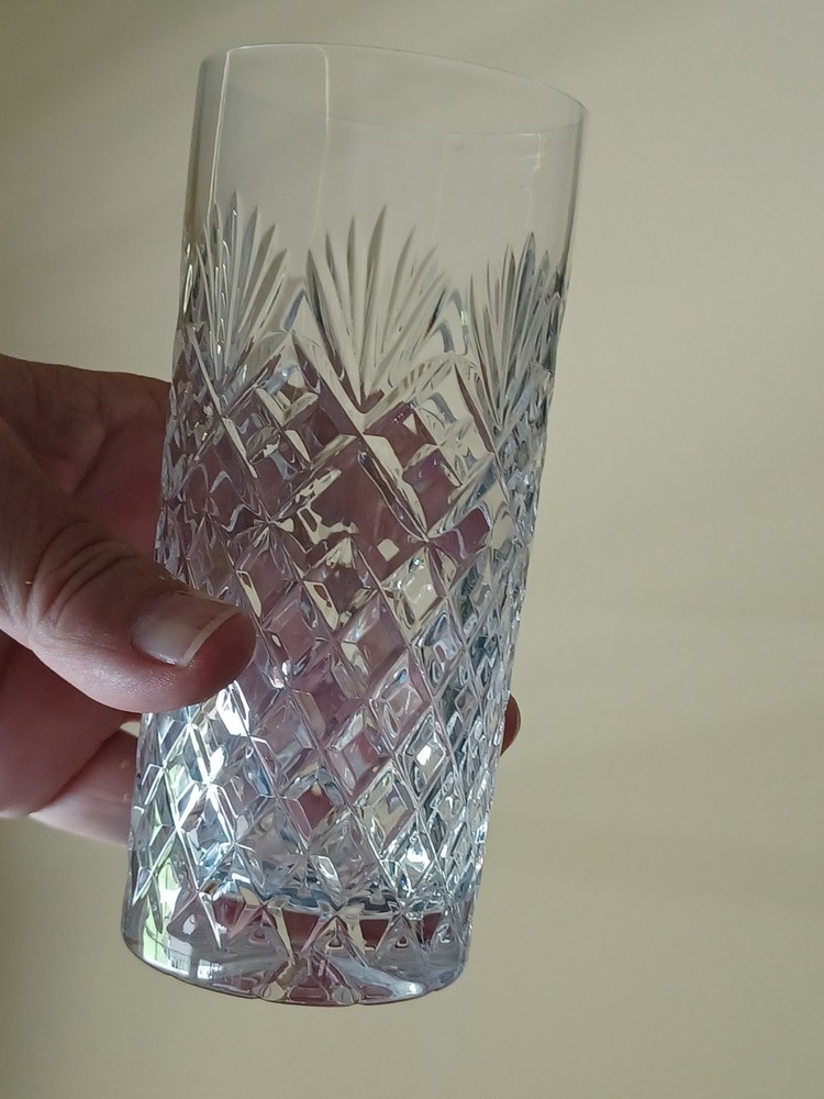 Set of (2) Stuart Crystal Highball Glasses 5 7/8″ tall.