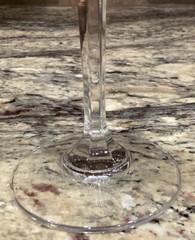 2 MIKASA FLAME D’AMORE MARTINI STEM FROSTED SWIRLS LOOKS UNUSED 6 3/4”T MULT