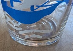 Vintage Libbey Blue and White Nautical Juice Glasses, 4.5″ Tall, Set of 4, Rare