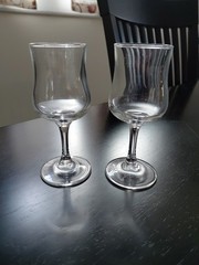 Set of 2 Clear Crystal Glass Liqueur Liquor Cordial Glasses 5-1/4″ H
