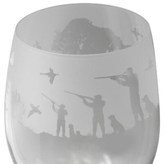 Wine Glass Decorated Shooting Sandblast Animal Stemmed Drinking Gift Boxed Animo