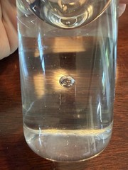 6 Kosta Boda Pippi Swedish Clear Heavy Base w/Bubble, Double Shot Glass 2 fl.oz.