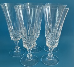 Vintage W.M. Dalton Unit No. 3 French Lead Crystal Parfait/Sour Glass Set of 5