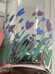 Vtg Libbey Collette Springtime Tulip Drinking Glass Set of 4 Flowers Glass 6″