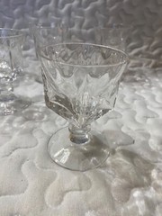 Bryce Rare unusual Stemware Textured Design square to round goblet 4”