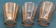 Rare MCM Dorothy Thorpe Gold Fleck Footed Roly Poly Drink Pitcher w/ 6 Glasses