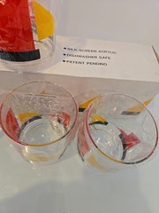 N.O.S AMETEC INT. CASA CASA Design By Kalida ACRYLIC Drinking Glass(4) 14.oz