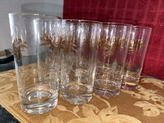Lifetime Homer Laughlin Prairie Gold Wheat Tumblers Glasses 5 5/8″ Set of 10