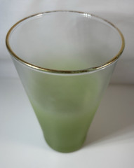 Vintage Blendo Green Satin Frosted Glass Tumbler 12 oz Replacement