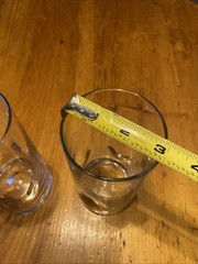 Set of 4 Pinched Dimpled Tumblers 16Oz Drinking Glasses