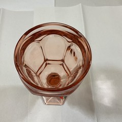 Fostoria Wine Goblet-Peach PinkVTG 1983-1986-chipped Slightly- For Showcase Only
