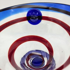 Royal Caribbean Martini Dessert Glasses Set Of 2 Kosta Boda Hand Blown Spiral