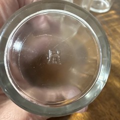 Set Of 7 Vintage Hazel Atlas Clear Optic Panel Juice Glasses 4 Oz