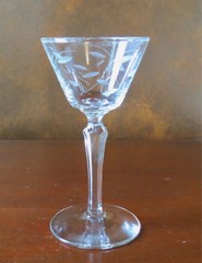 Vintage Libbey Glass Rock Sharpe Carlton Cut #3001 Champagne Sherbets, Set of 4