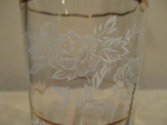 Pasabahce Circle of Art Glass, White Rose Tumblers, Turkey, 5.75″ T/12 oz (6pc)