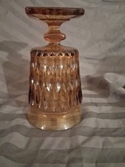 Vintage Amber Indiana Glass Goblet
