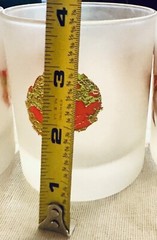 RARE CLASSIC Autumn Leaf Strawberry Frosted 10oz Glass Tumblers Set Of 4