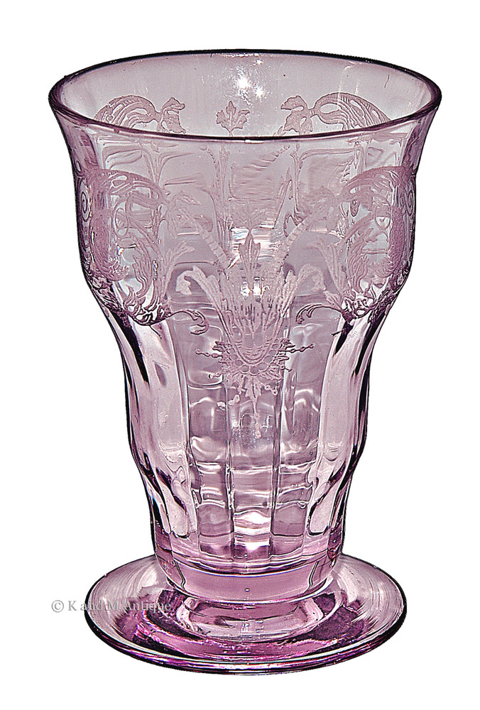 Central Glass Works Balda Orchid Footed Juice Tumbler