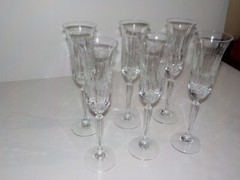 Set of 6 Vintage Mikasa Interlude TS110 Lead Crystal 9 3/4 inches 6 ounces