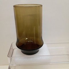 Vtg Libbey Tawny Impromptu Glass Tumblers Set of 5 5″ Smoke Brown Glasses