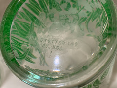 Set of 6 Vintage H.J. Stotter Bluebells Lily Plastic Tumbler Glasses with Box
