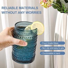 Retro Glass Cups – Set of 12 for Beer, Cocktails, Whiskey