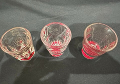 Vintage Culver Gold Tone Metal Shot Glass Caddy 8 Section Caddy W/6 Shot Glasses