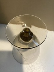 Orrefors Simon Gate Amber Smoke Wine Glasses Or Fruit Cocktail 3-1/2” Vtg MCM