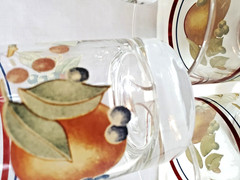 Corelle Coordinates Abundance Fruit Set of 5 Juice Glasses Corning 6/oz’s.