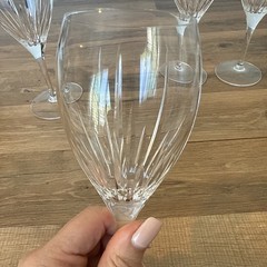 Cristal D Arques Enchante Crystal Wine Goblets Lot Of 4 Each 7.75”Durand Great
