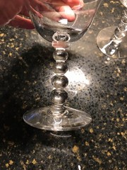 Imperial USA Candlewick Set of 5 Champagne Stems #3400 -4 Balls Crystal Clear EC
