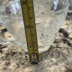 Vintage Clear Glass Punch Glasses Harvest Grape Pattern Set Of 12