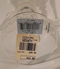 4 Mikasa Ribbon Holly Gold Rimmed Wine Glasses Austria Crystal NOS In Box